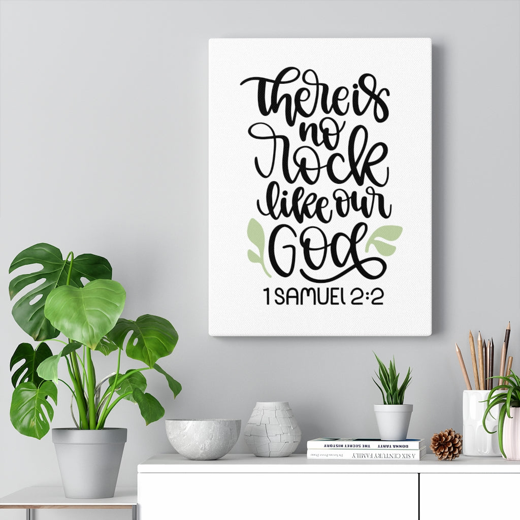 Scripture Walls Our God 1 Samuel 2:2 Bible Verse Canvas Christian Wall Art Ready to Hang Unframed-Express Your Love Gifts