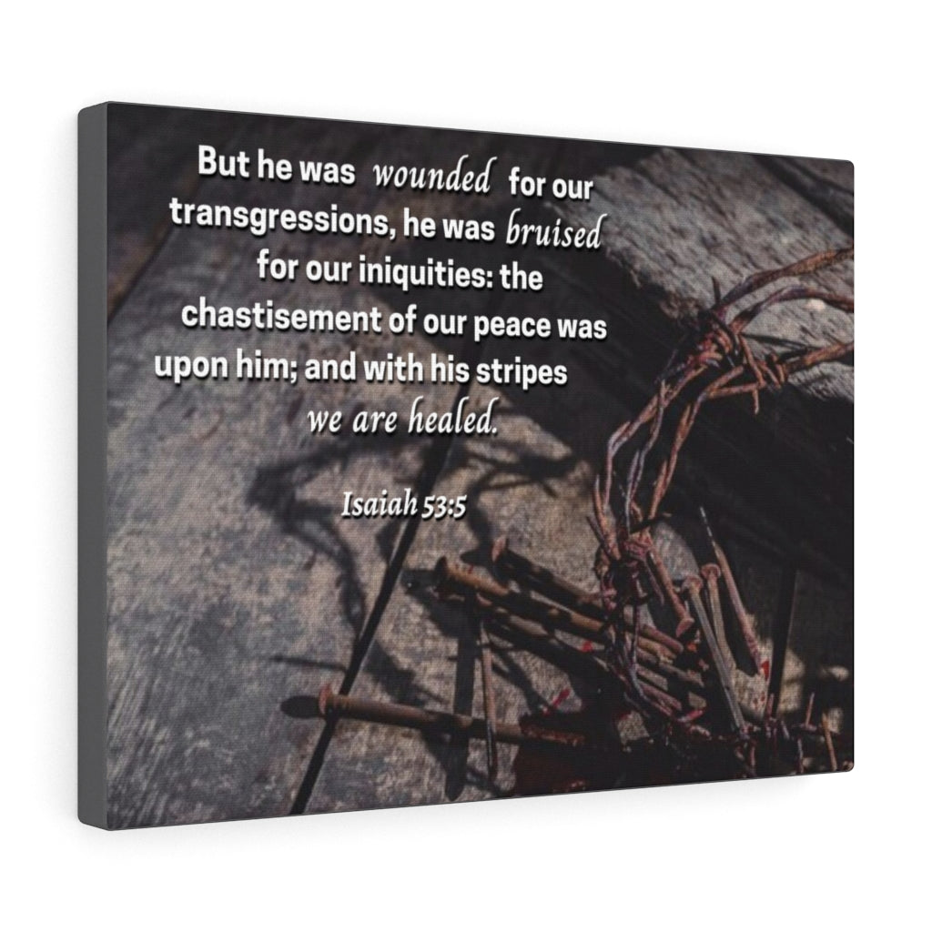 Scripture Walls Our Peace Isaiah 53:5 Bible Verse Canvas Christian Wall Art Ready to Hang Unframed-Express Your Love Gifts