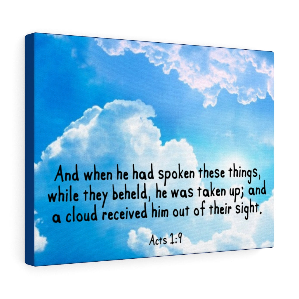 Scripture Walls Out of Their Sight Acts 1:9 Bible Verse Canvas Christian Wall Art Ready to Hang Unframed-Express Your Love Gifts