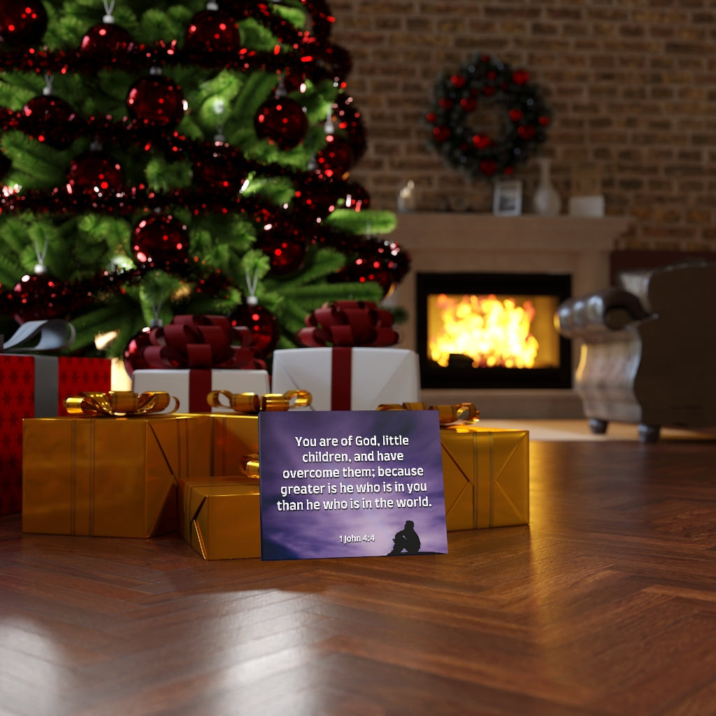 Scripture Walls Overcome 1 John 4:4 Bible Verse Canvas Christian Wall Art Ready to Hang Unframed-Express Your Love Gifts