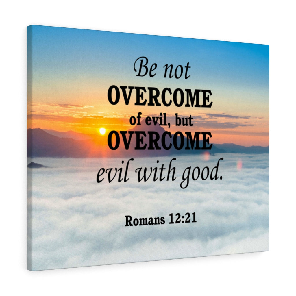 Scripture Walls Overcome With Good Romans 12:21 Christian Home Decor Bible Art Unframed-Express Your Love Gifts