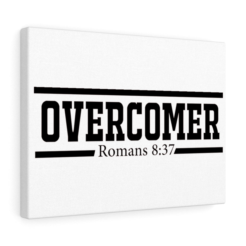 Scripture Walls Overcomer White Romans 8:37 Bible Verse Canvas Christian Wall Art Ready to Hang Unframed-Express Your Love Gifts