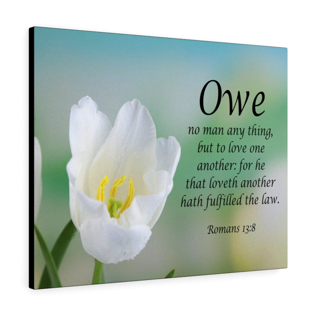 Scripture Walls Owe No Man Romans 13:8 Christian Home Decor Bible Art Unframed-Express Your Love Gifts