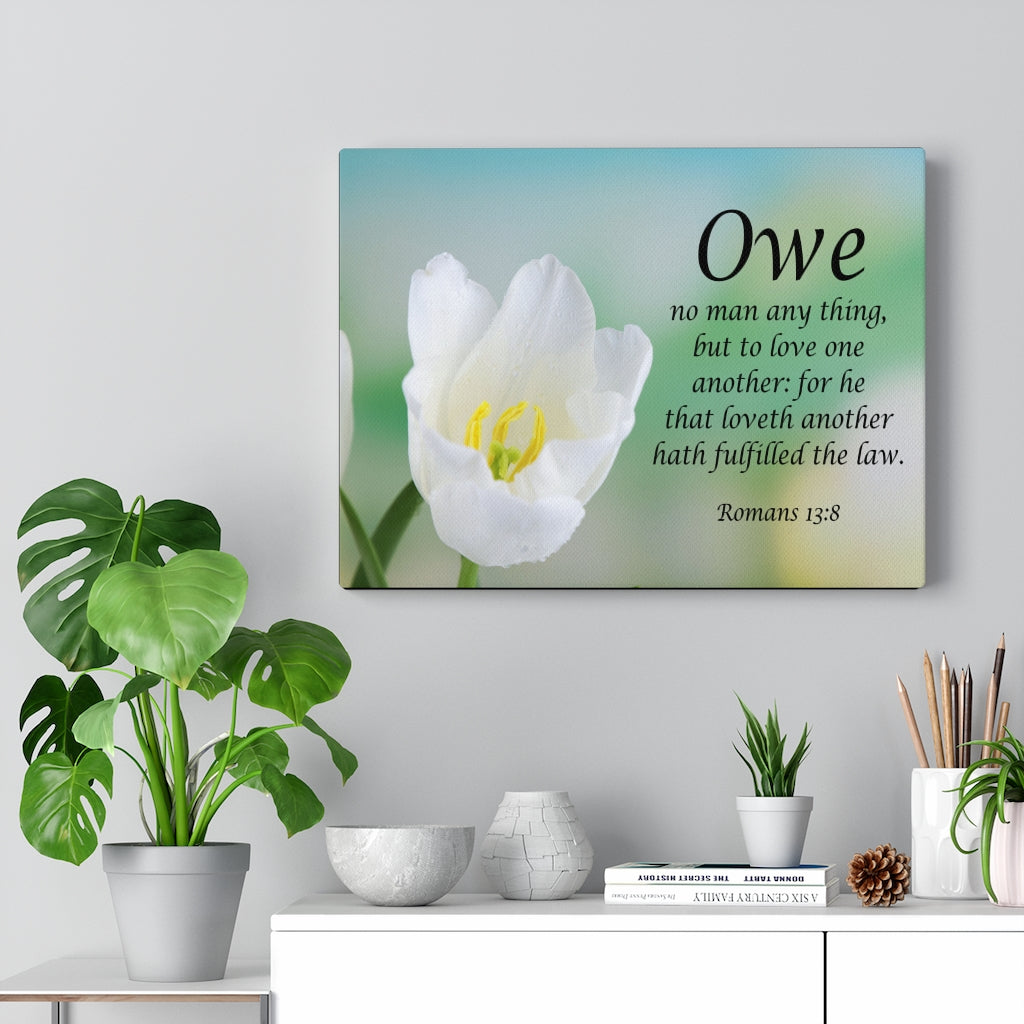 Scripture Walls Owe No Man Romans 13:8 Christian Home Decor Bible Art Unframed-Express Your Love Gifts