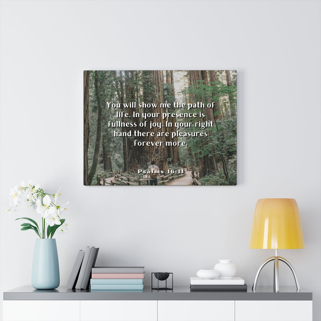 Scripture Walls Path Of Life Psalms 16:11 Bible Verse Canvas Christian Wall Art Ready to Hang Unframed-Express Your Love Gifts