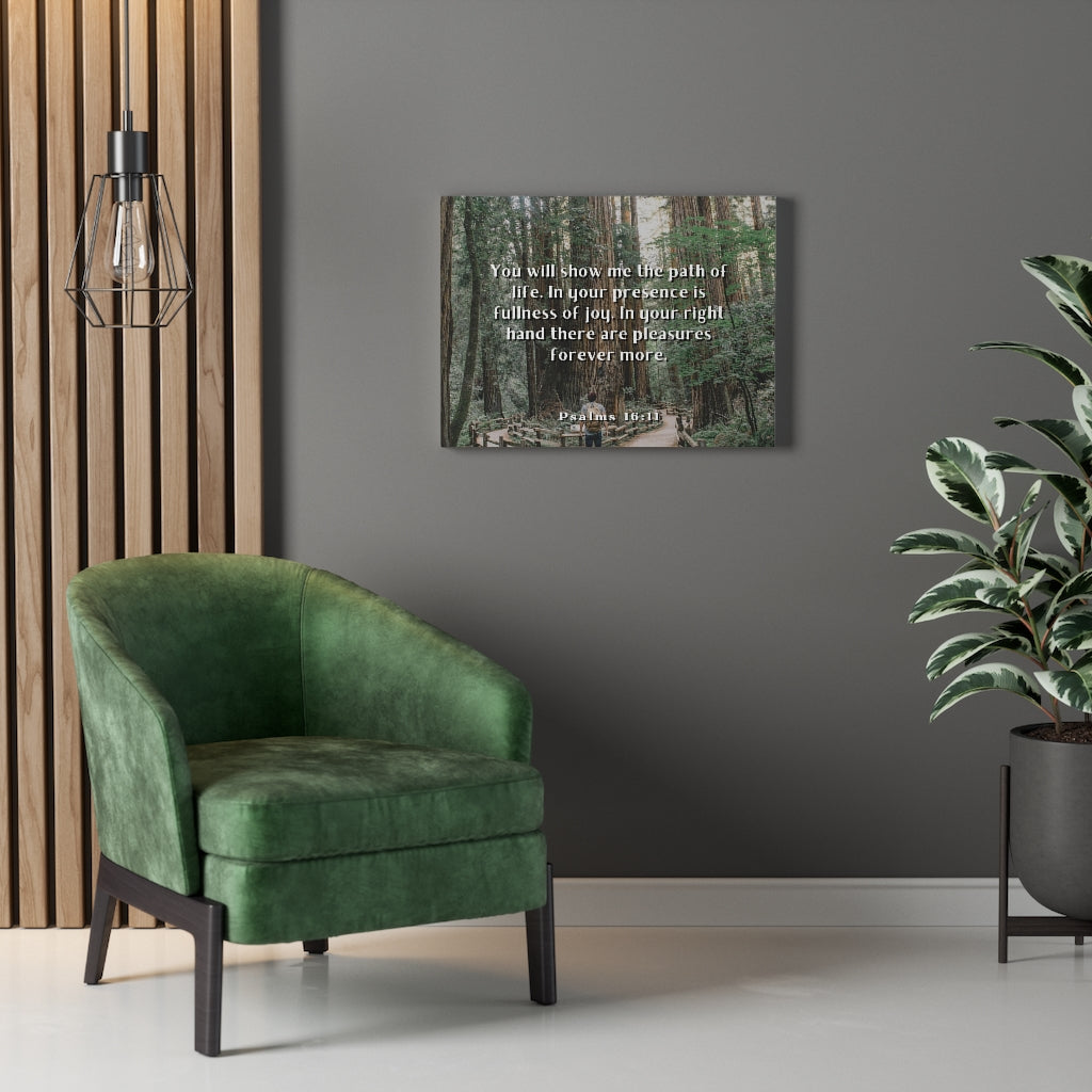 Scripture Walls Path Of Life Psalms 16:11 Bible Verse Canvas Christian Wall Art Ready to Hang Unframed-Express Your Love Gifts