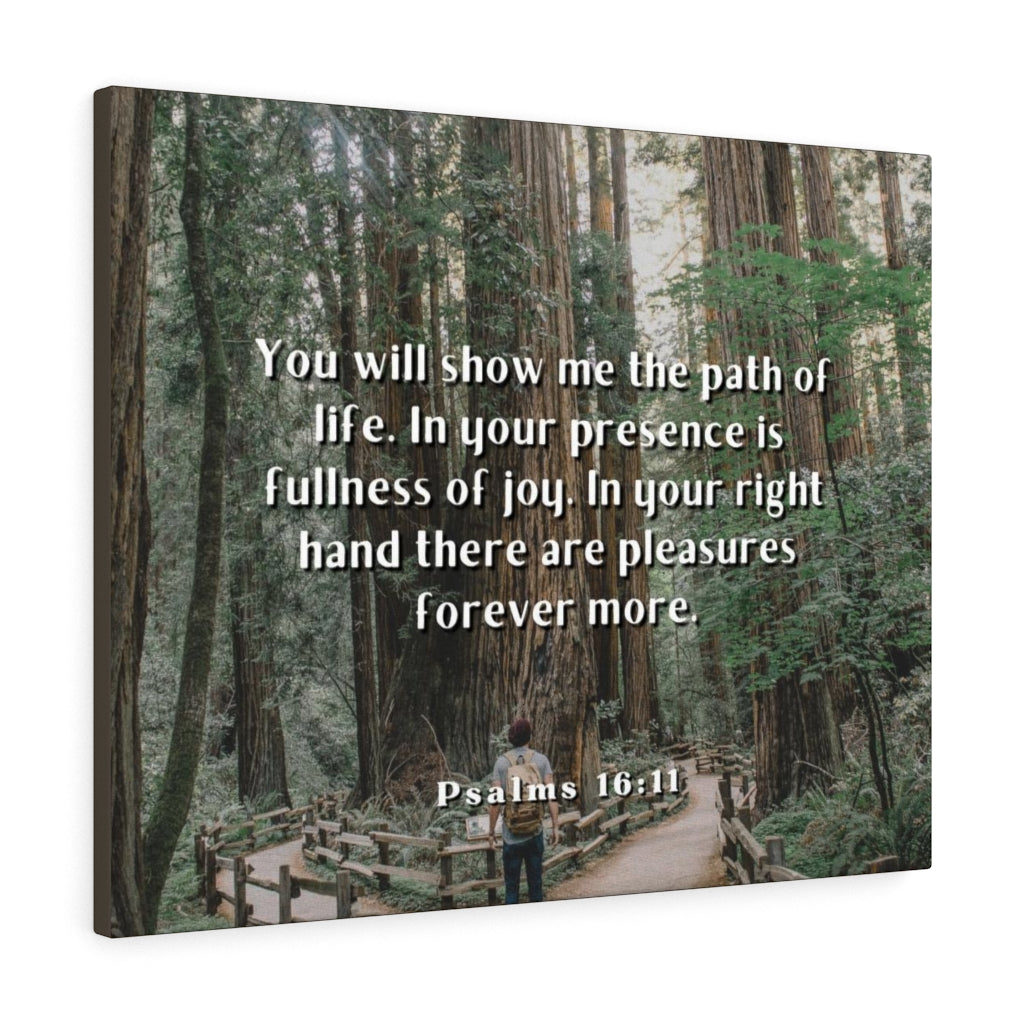 Scripture Walls Path Of Life Psalms 16:11 Bible Verse Canvas Christian Wall Art Ready to Hang Unframed-Express Your Love Gifts