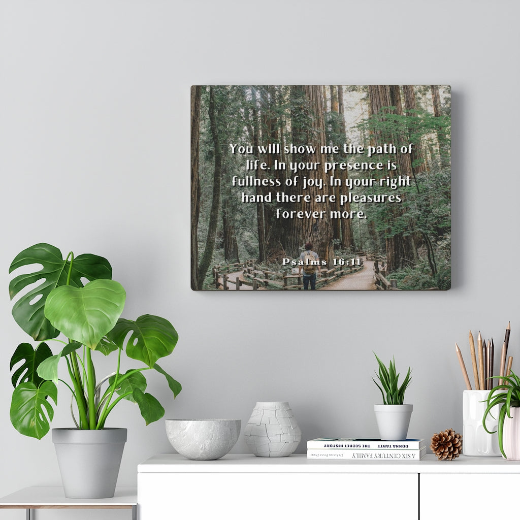 Scripture Walls Path Of Life Psalms 16:11 Bible Verse Canvas Christian Wall Art Ready to Hang Unframed-Express Your Love Gifts