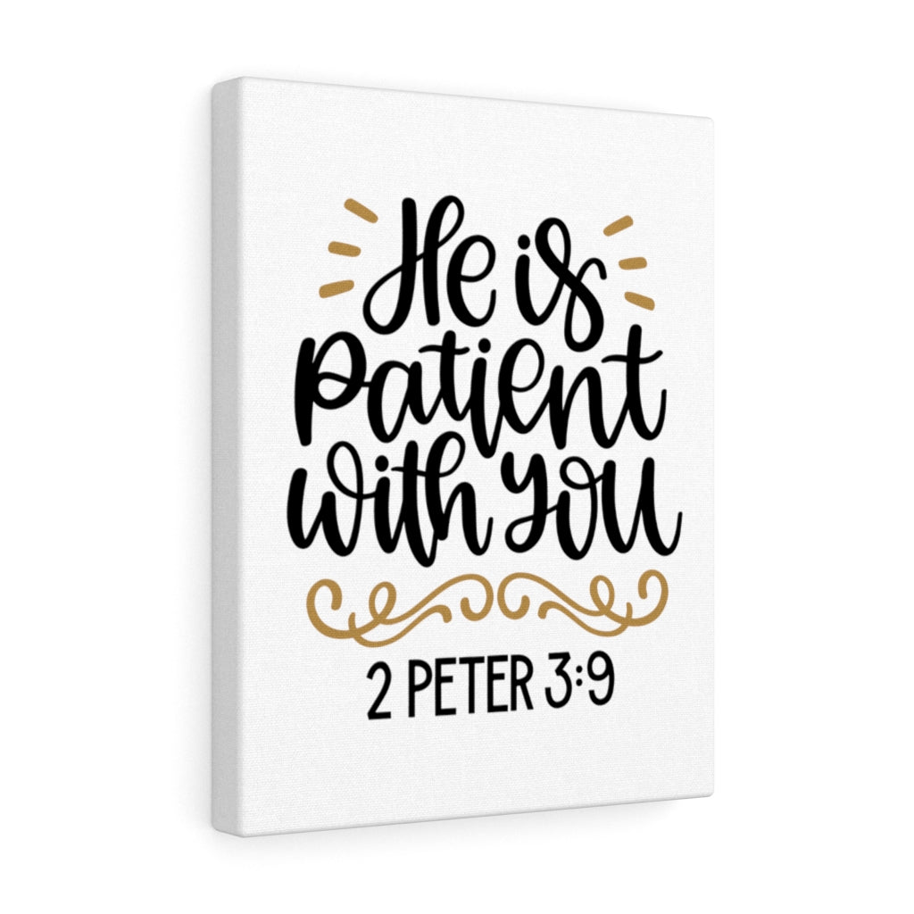Scripture Walls Patient 2 Peter 3:9 Bible Verse Canvas Christian Wall Art Ready to Hang Unframed-Express Your Love Gifts