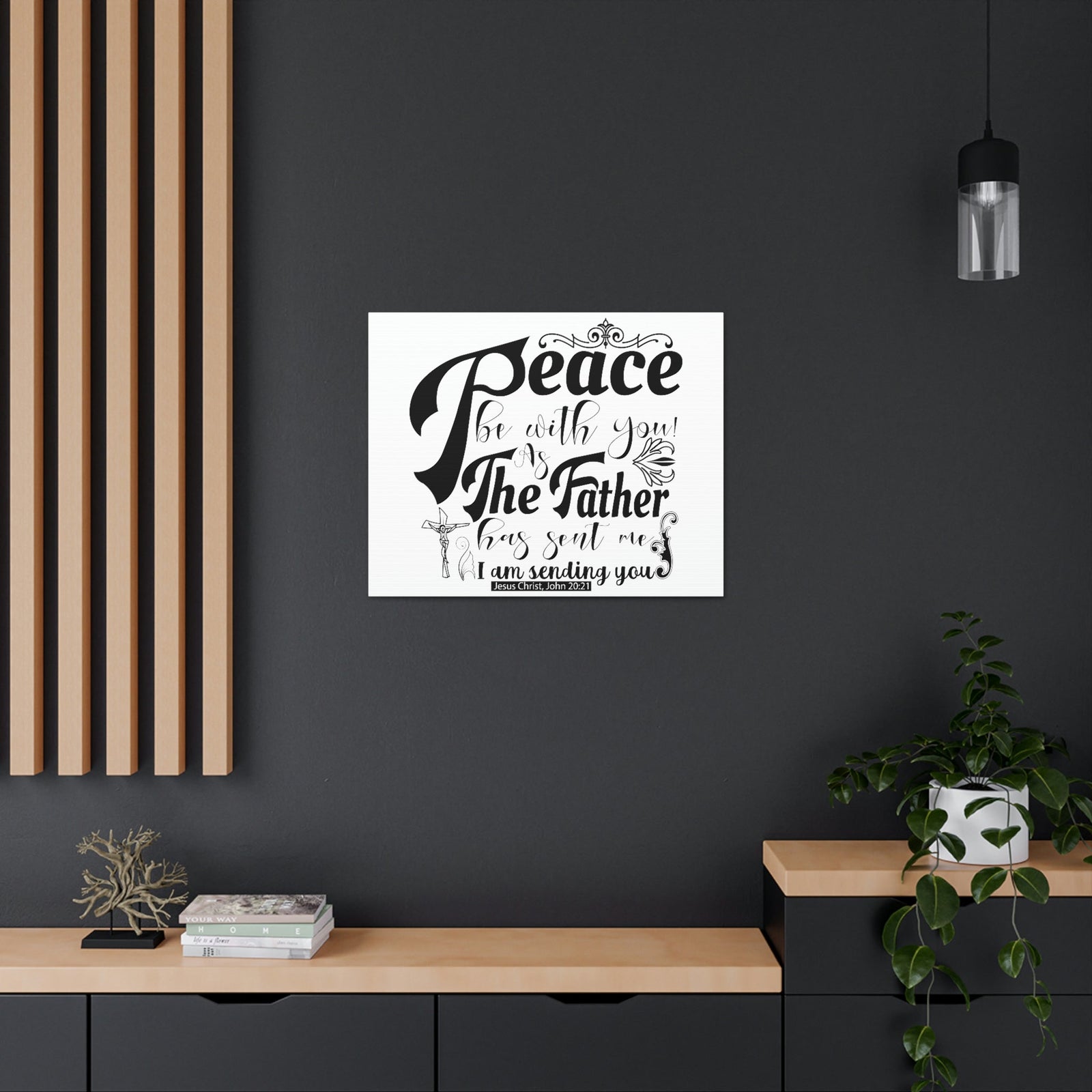 Scripture Walls Peace Be With John 20:21 Christian Wall Art Print Ready to Hang Unframed-Express Your Love Gifts