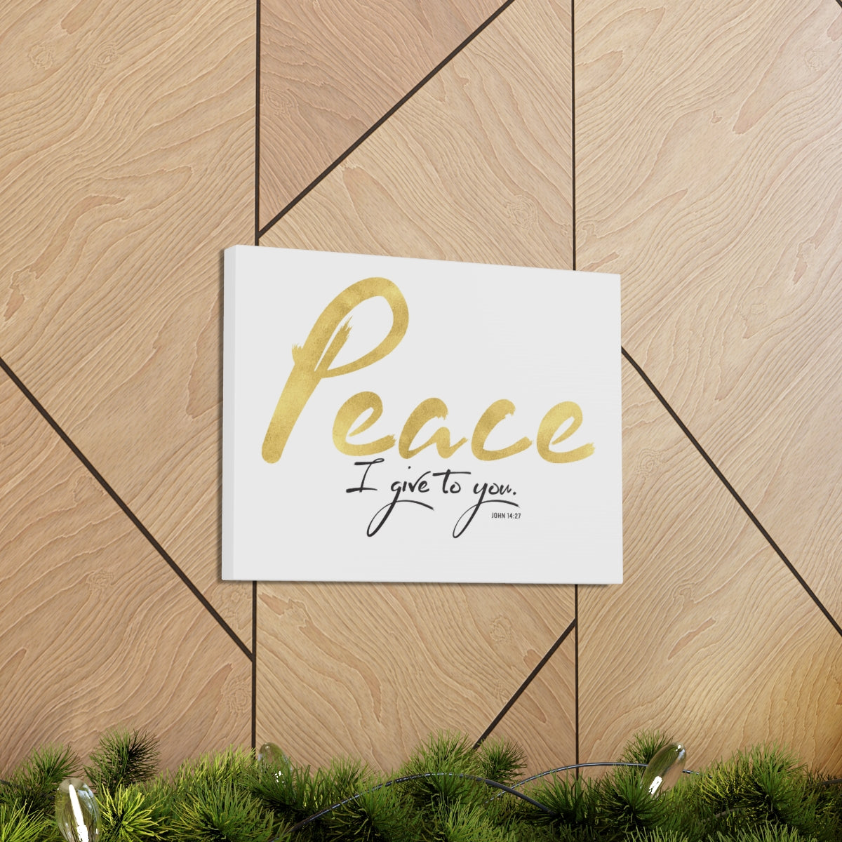 Scripture Walls Peace I Give To You John 14:27 Bible Verse Canvas Christian Wall Art Ready to Hang Unframed-Express Your Love Gifts