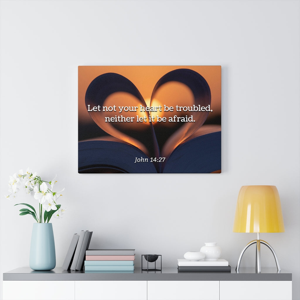 Scripture Walls Peace John 14:27 Bible Verse Canvas Christian Wall Art Ready to Hang Unframed-Express Your Love Gifts