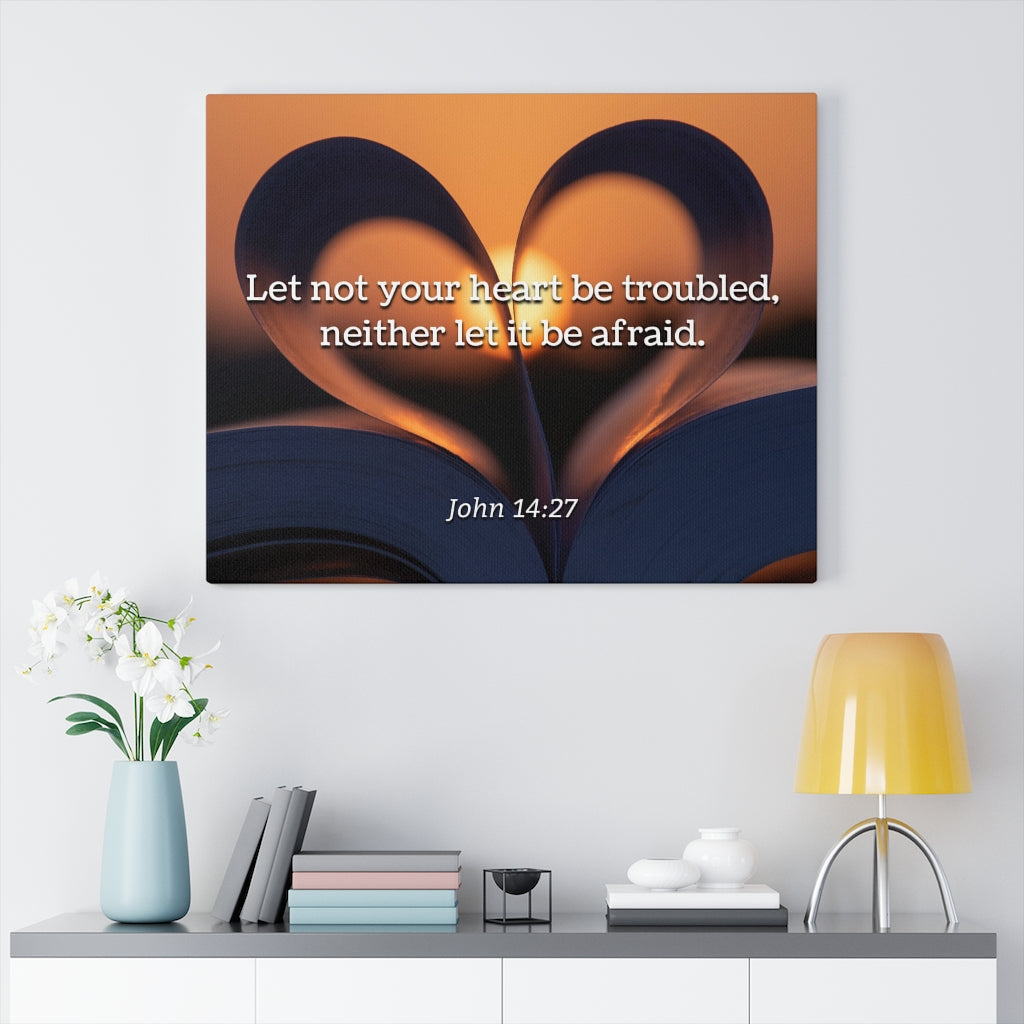 Scripture Walls Peace John 14:27 Bible Verse Canvas Christian Wall Art Ready to Hang Unframed-Express Your Love Gifts
