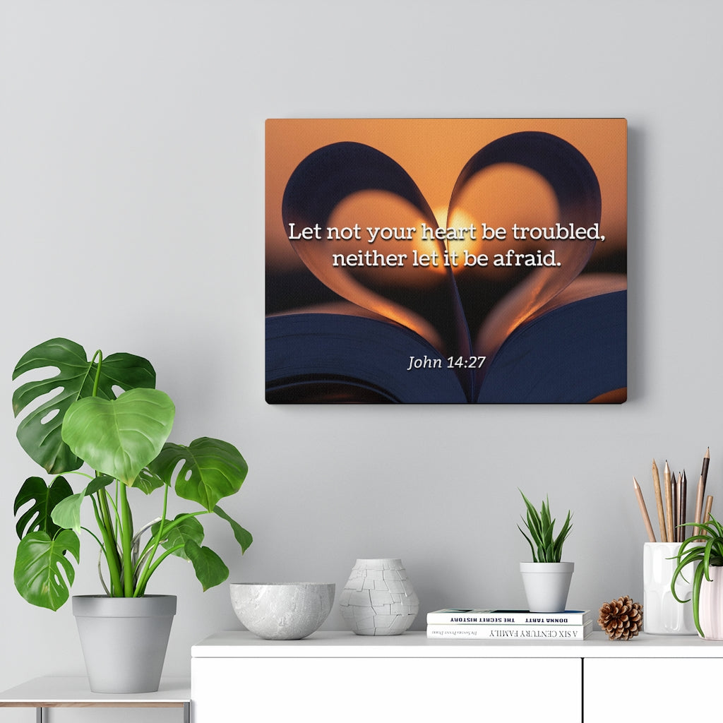 Scripture Walls Peace John 14:27 Bible Verse Canvas Christian Wall Art Ready to Hang Unframed-Express Your Love Gifts