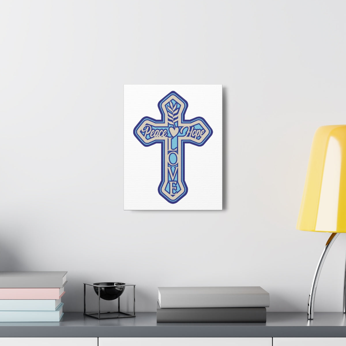 Scripture Walls Peace Love Hope Romans 5:1 Christian Wall Art Print Ready to Hang Unframed-Express Your Love Gifts