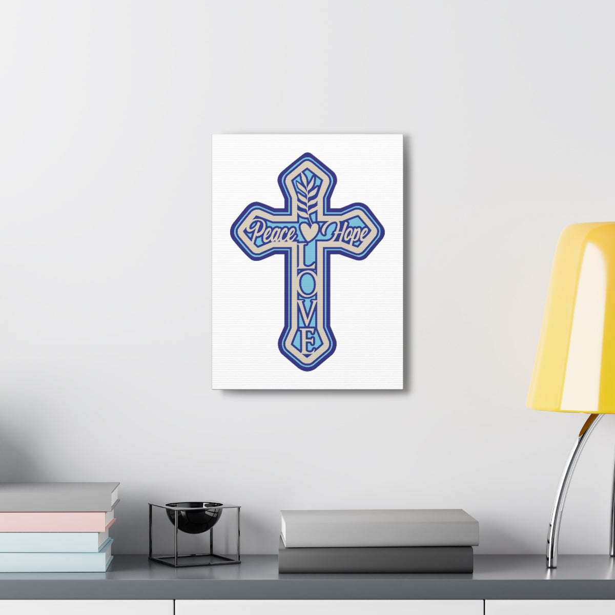 Scripture Walls Peace Love Hope Romans 5:1 Christian Wall Art Print Ready to Hang Unframed-Express Your Love Gifts