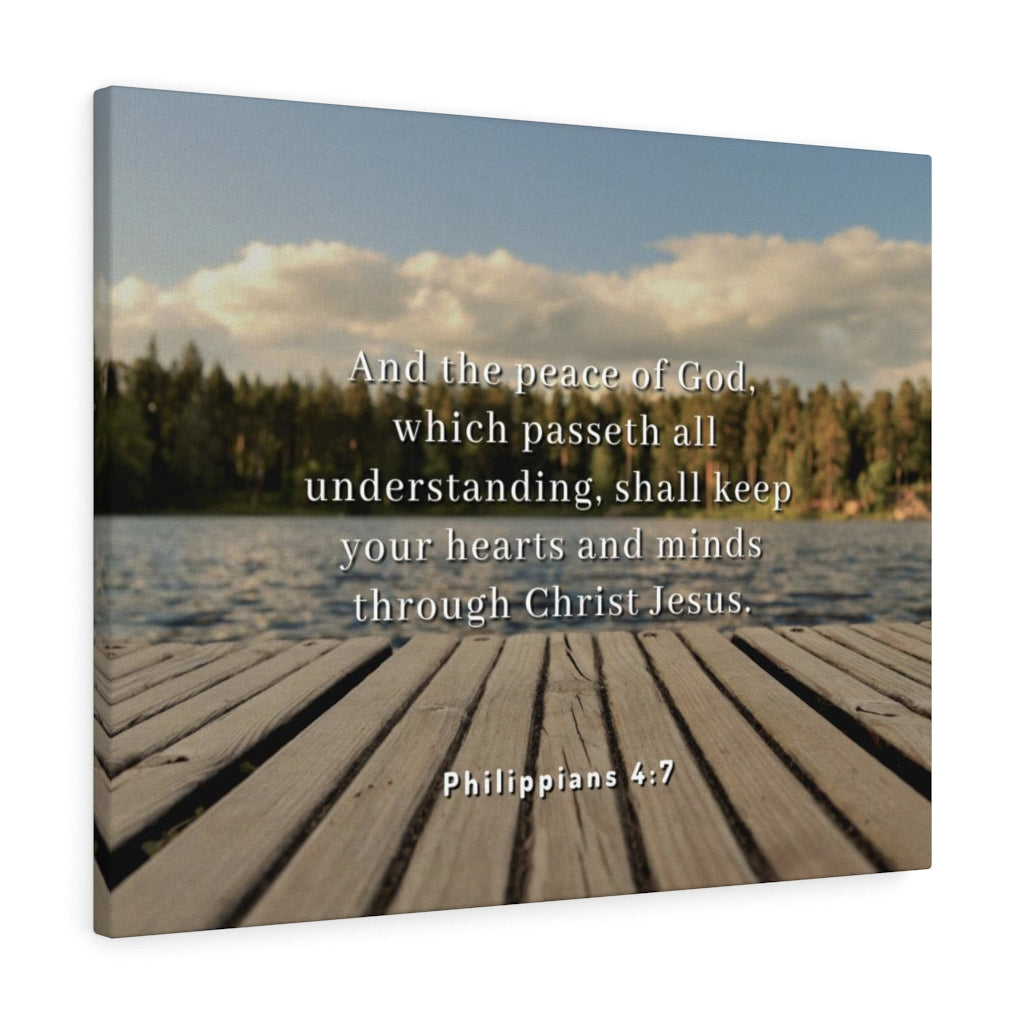 Scripture Walls Peace Of God Philippians 4:7 Bible Verse Canvas Christian Wall Art Ready to Hang Unframed-Express Your Love Gifts