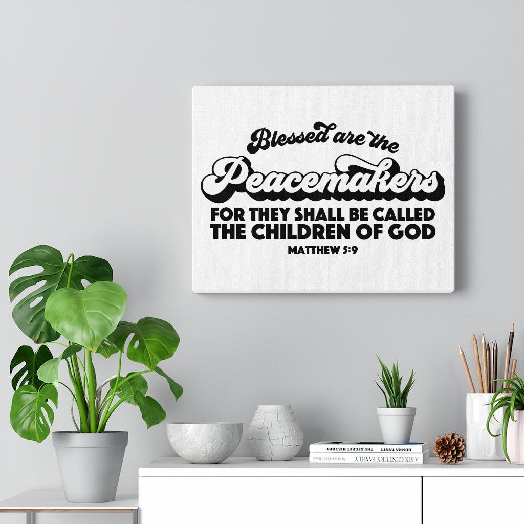 Scripture Walls Peacemakers Matthew 5:9 Bible Verse Canvas Christian Wall Art Ready to Hang Unframed-Express Your Love Gifts