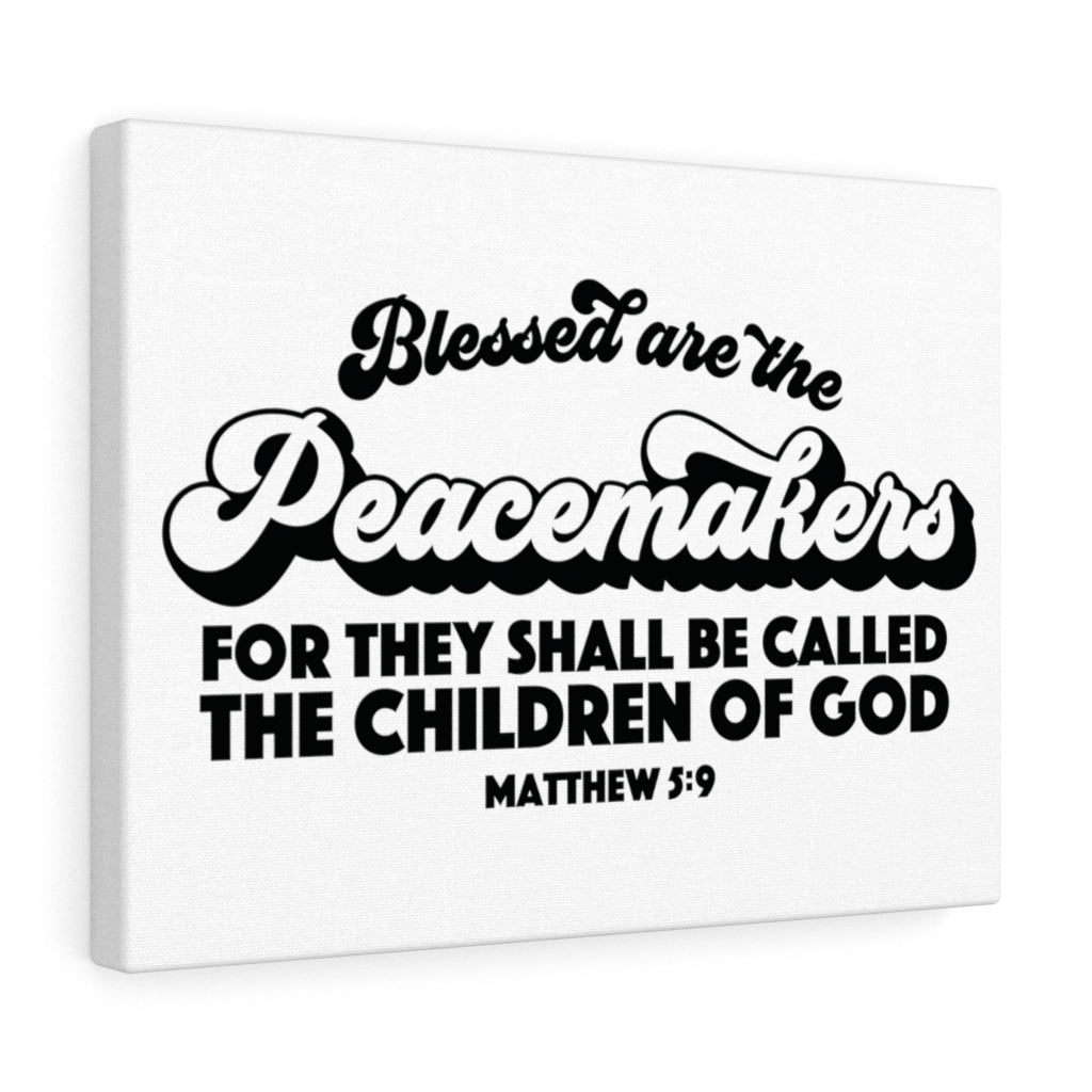 Scripture Walls Peacemakers Matthew 5:9 Bible Verse Canvas Christian Wall Art Ready to Hang Unframed-Express Your Love Gifts