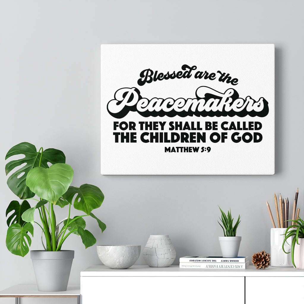 Scripture Walls Peacemakers Matthew 5:9 Bible Verse Canvas Christian Wall Art Ready to Hang Unframed-Express Your Love Gifts