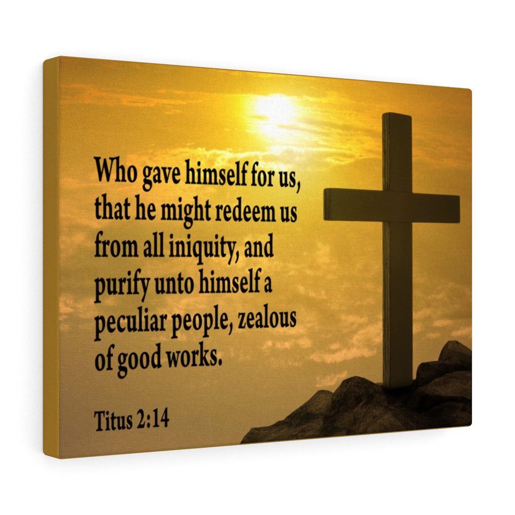 Scripture Walls Peculiar People Titus 2:14Bible Verse Canvas Christian Wall Art Ready to Hang Unframed-Express Your Love Gifts