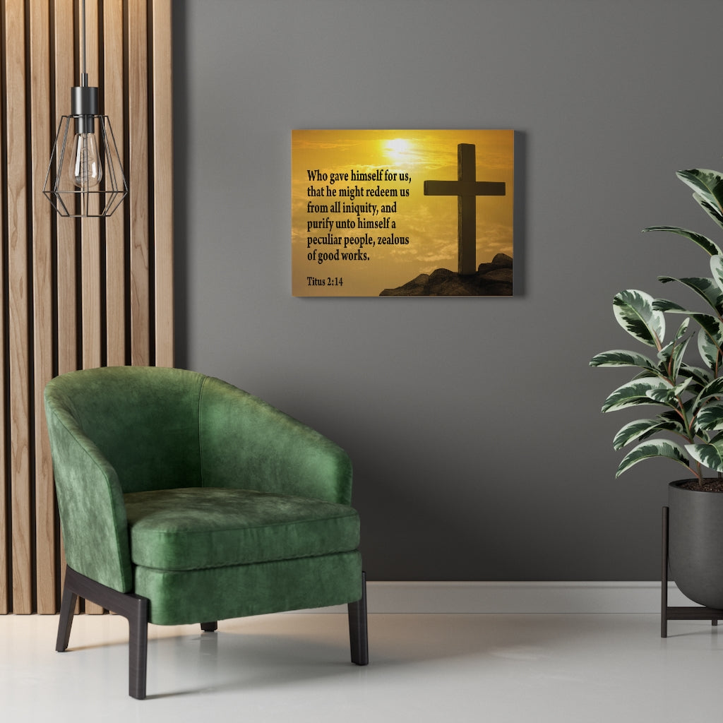 Scripture Walls Peculiar People Titus 2:14Bible Verse Canvas Christian Wall Art Ready to Hang Unframed-Express Your Love Gifts