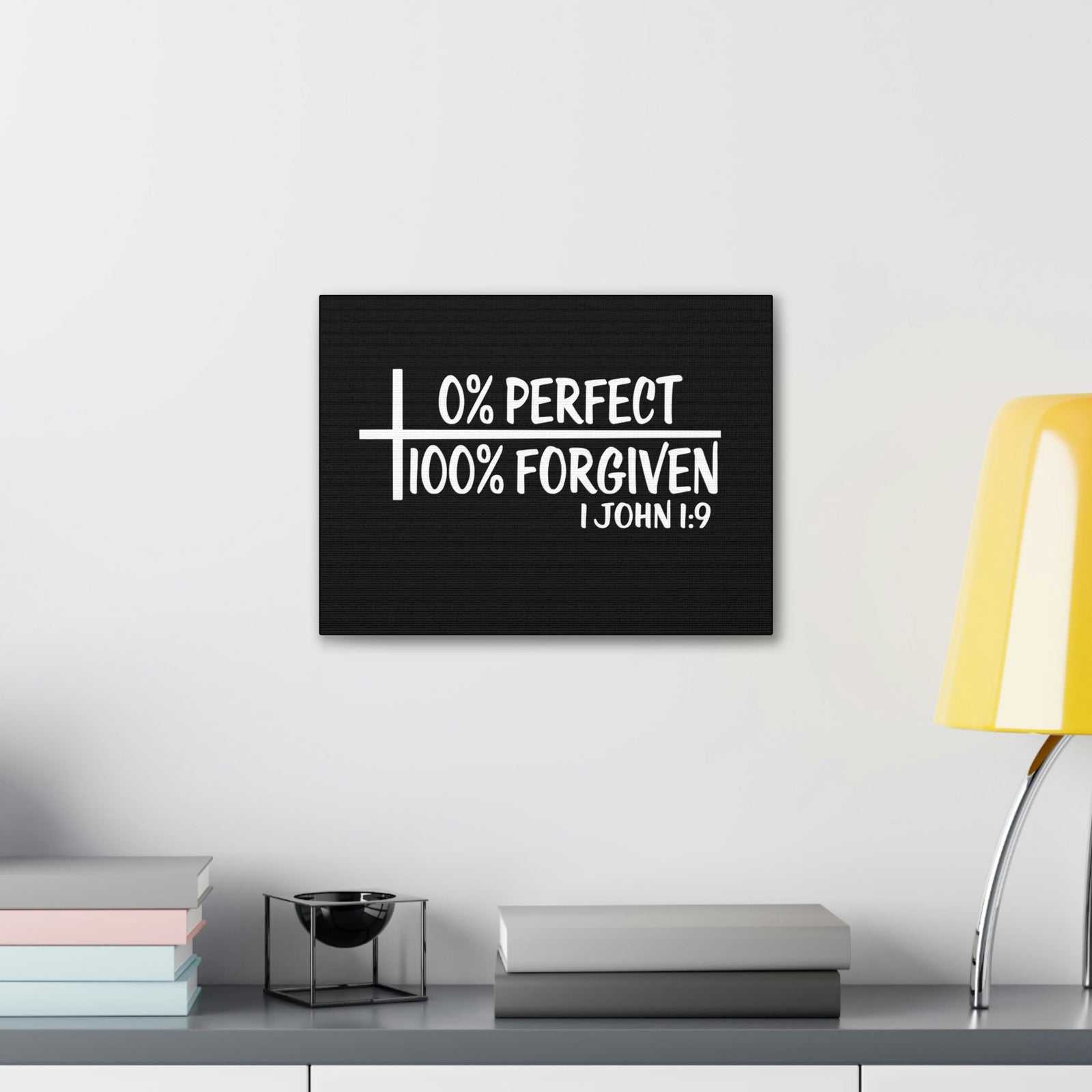 Scripture Walls Perfect Forgiven 1 John 1:9 Bible Verse Canvas Christian Wall Art Ready to Hang Unframed-Express Your Love Gifts