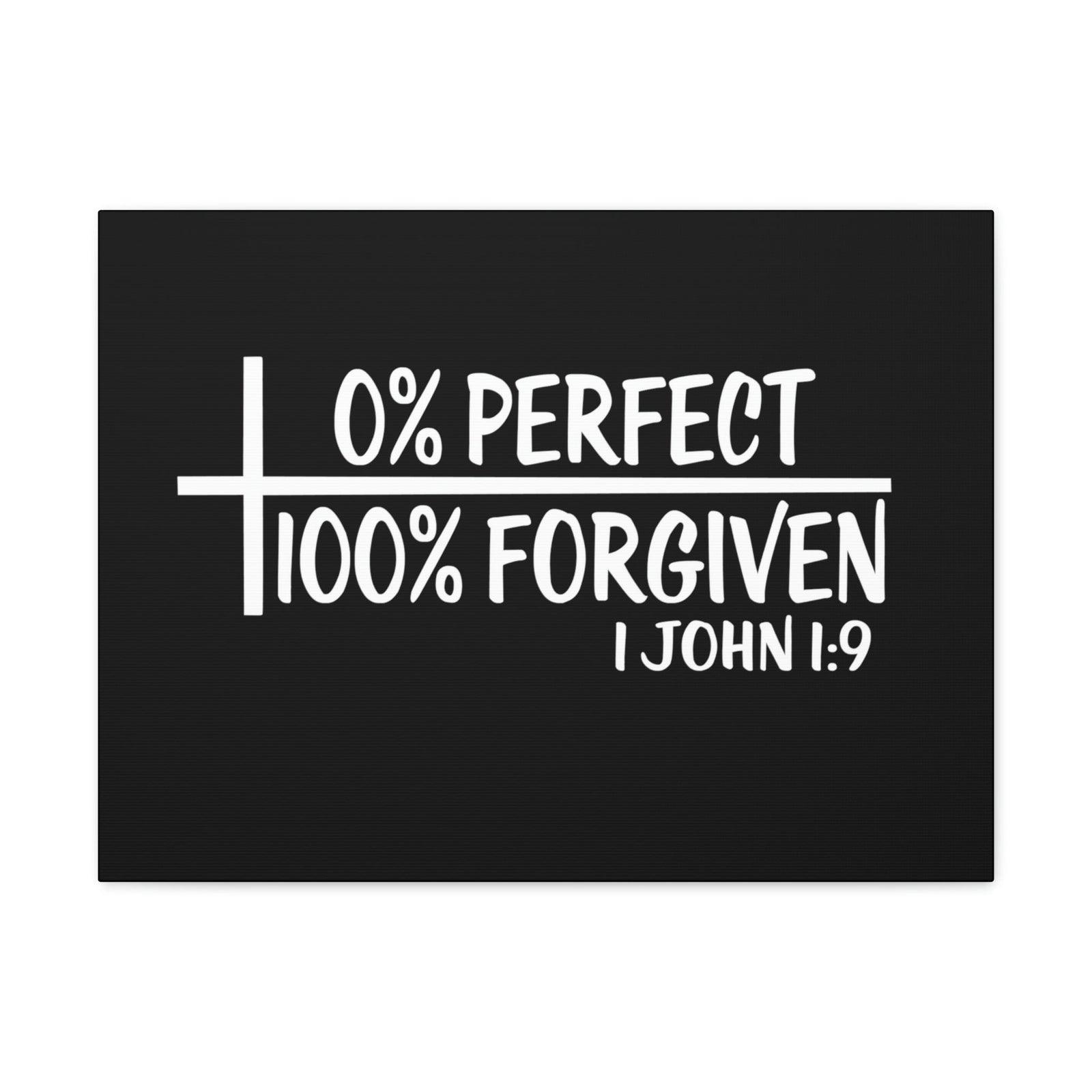 Scripture Walls Perfect Forgiven 1 John 1:9 Bible Verse Canvas Christian Wall Art Ready to Hang Unframed-Express Your Love Gifts
