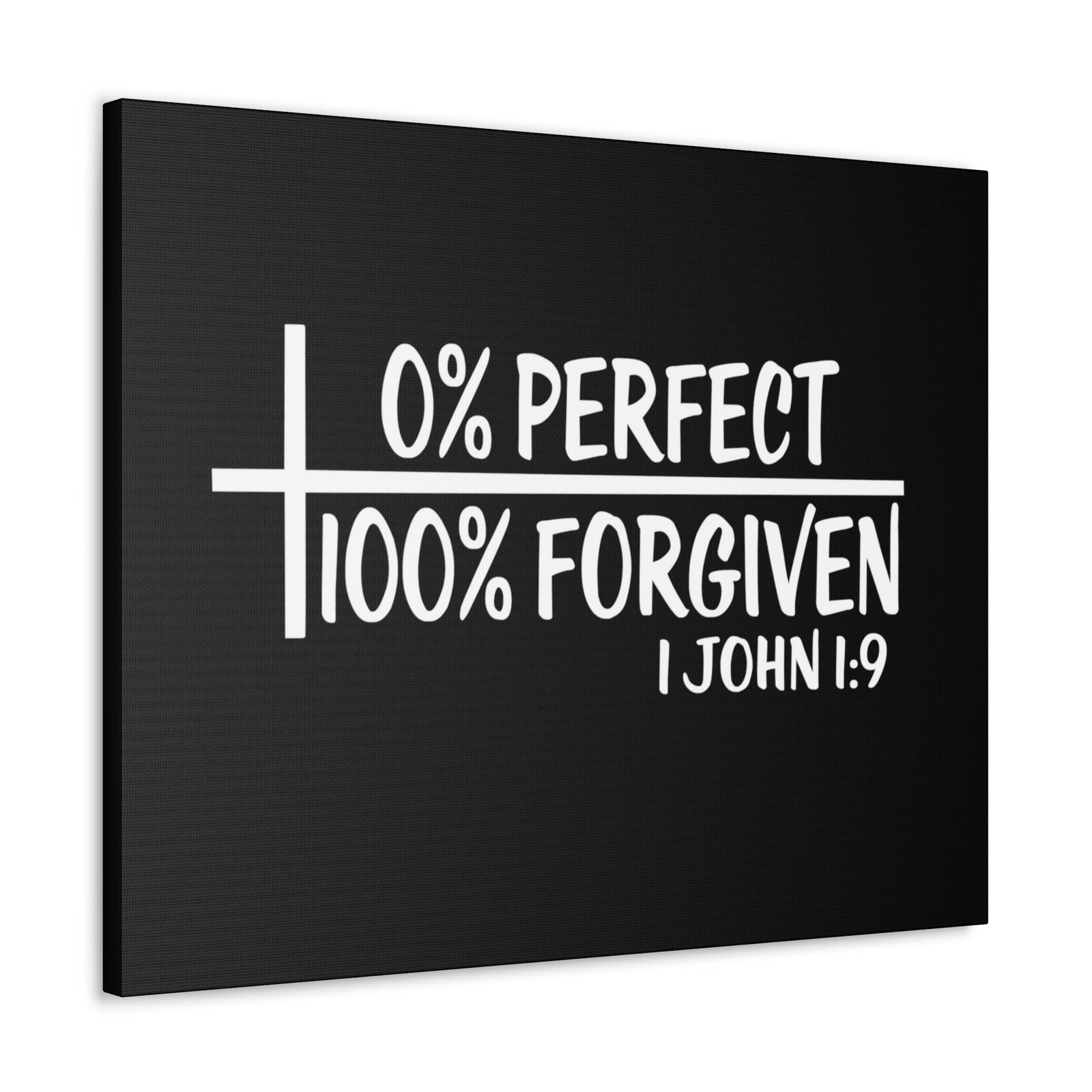 Scripture Walls Perfect Forgiven 1 John 1:9 Bible Verse Canvas Christian Wall Art Ready to Hang Unframed-Express Your Love Gifts