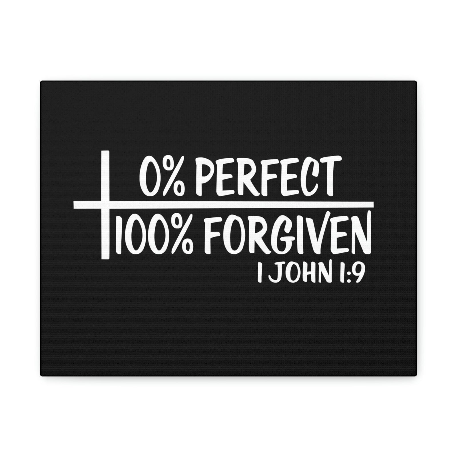 Scripture Walls Perfect Forgiven 1 John 1:9 Bible Verse Canvas Christian Wall Art Ready to Hang Unframed-Express Your Love Gifts