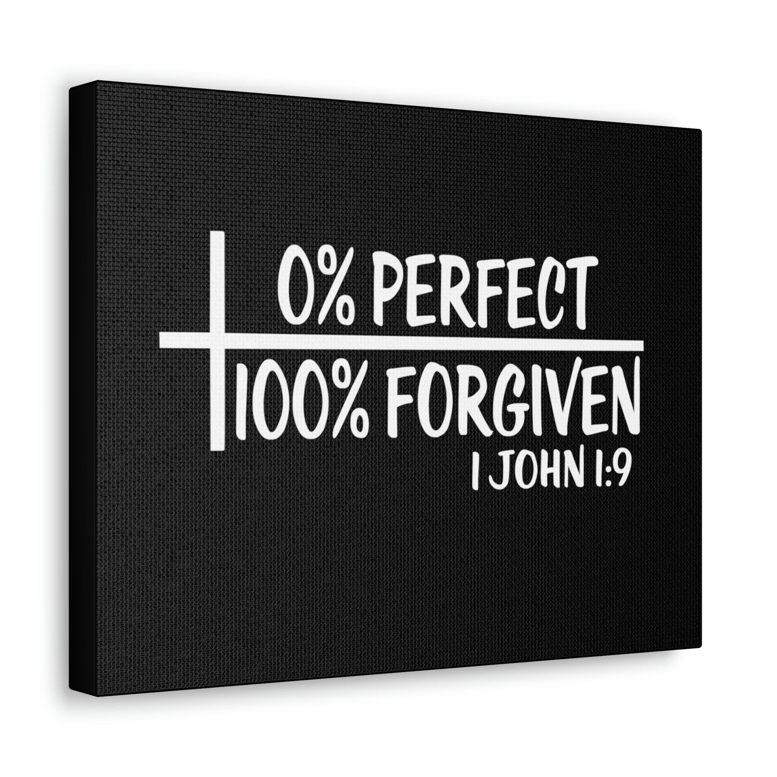 Scripture Walls Perfect Forgiven 1 John 1:9 Bible Verse Canvas Christian Wall Art Ready to Hang Unframed-Express Your Love Gifts