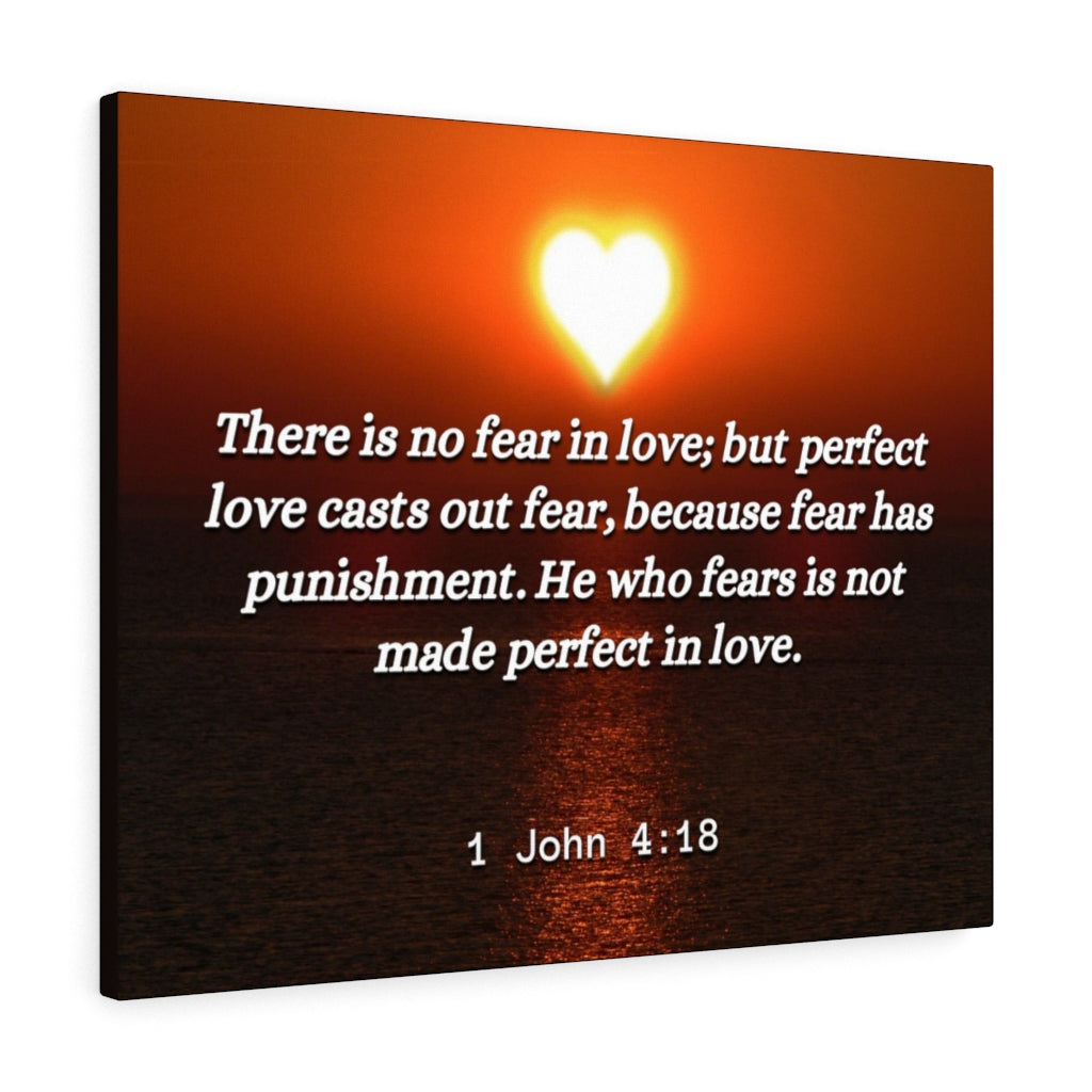 Scripture Walls Perfect In Love 1 John 4:18 Bible Verse Canvas Christian Wall Art Ready to Hang Unframed-Express Your Love Gifts