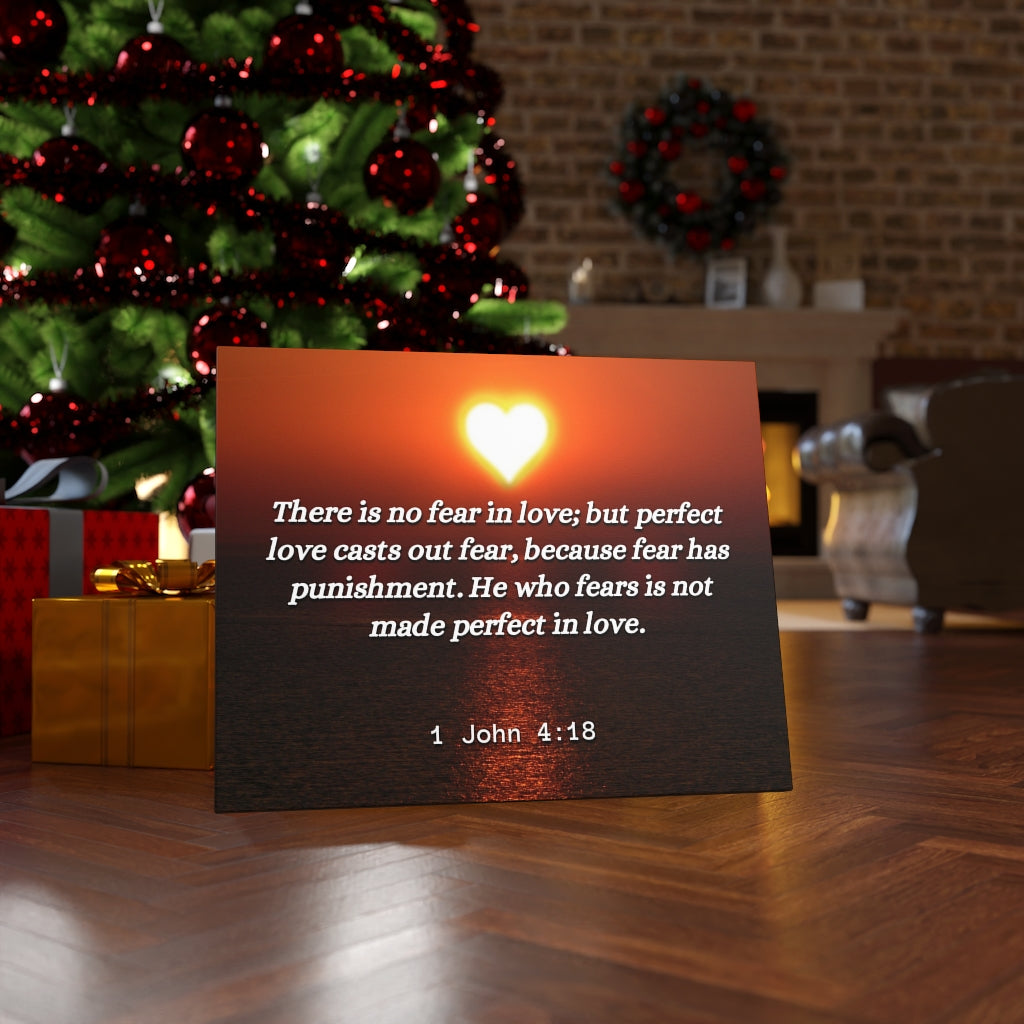 Scripture Walls Perfect In Love 1 John 4:18 Bible Verse Canvas Christian Wall Art Ready to Hang Unframed-Express Your Love Gifts