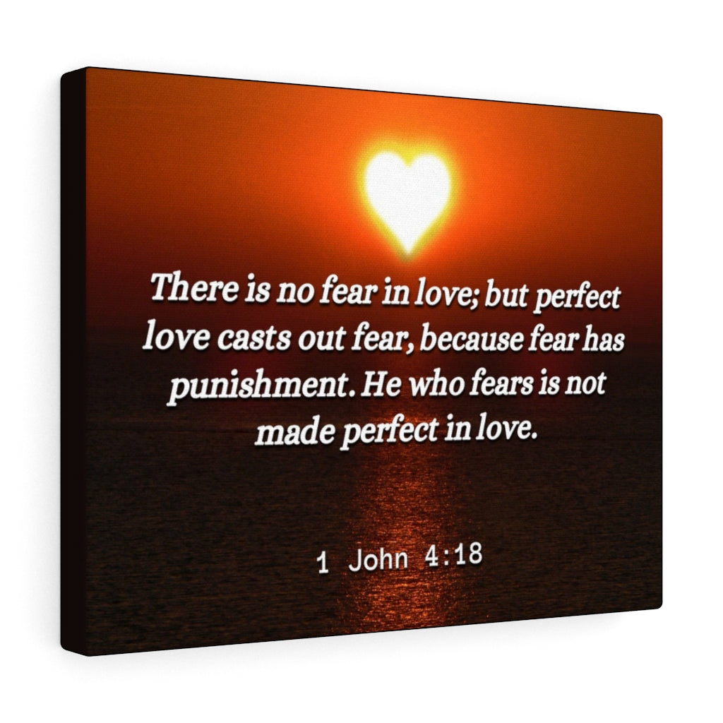 Scripture Walls Perfect In Love 1 John 4:18 Bible Verse Canvas Christian Wall Art Ready to Hang Unframed-Express Your Love Gifts