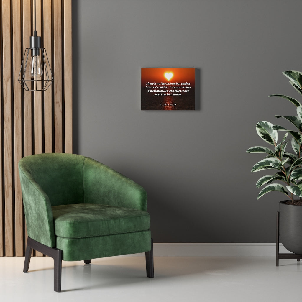 Scripture Walls Perfect In Love 1 John 4:18 Bible Verse Canvas Christian Wall Art Ready to Hang Unframed-Express Your Love Gifts
