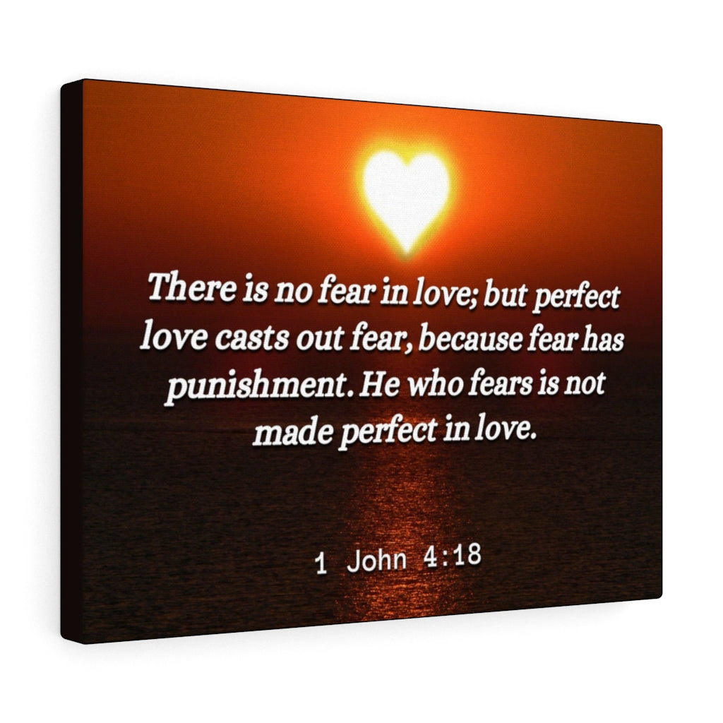 Scripture Walls Perfect In Love 1 John 4:18 Bible Verse Canvas Christian Wall Art Ready to Hang Unframed-Express Your Love Gifts