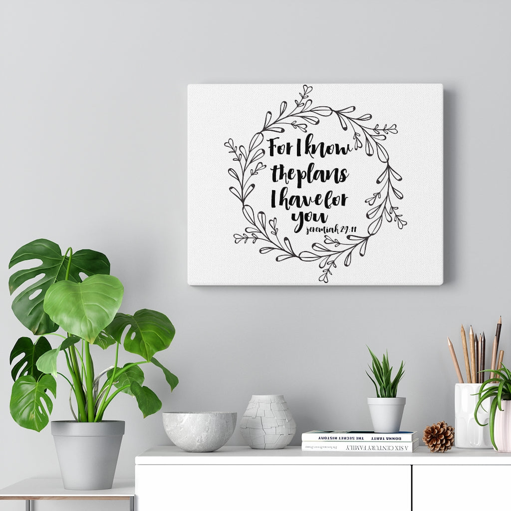 Scripture Walls Plans I Have For You Jeremiah 29:11 Bible Verse Canvas Christian Wall Art Ready to Hang Unframed-Express Your Love Gifts