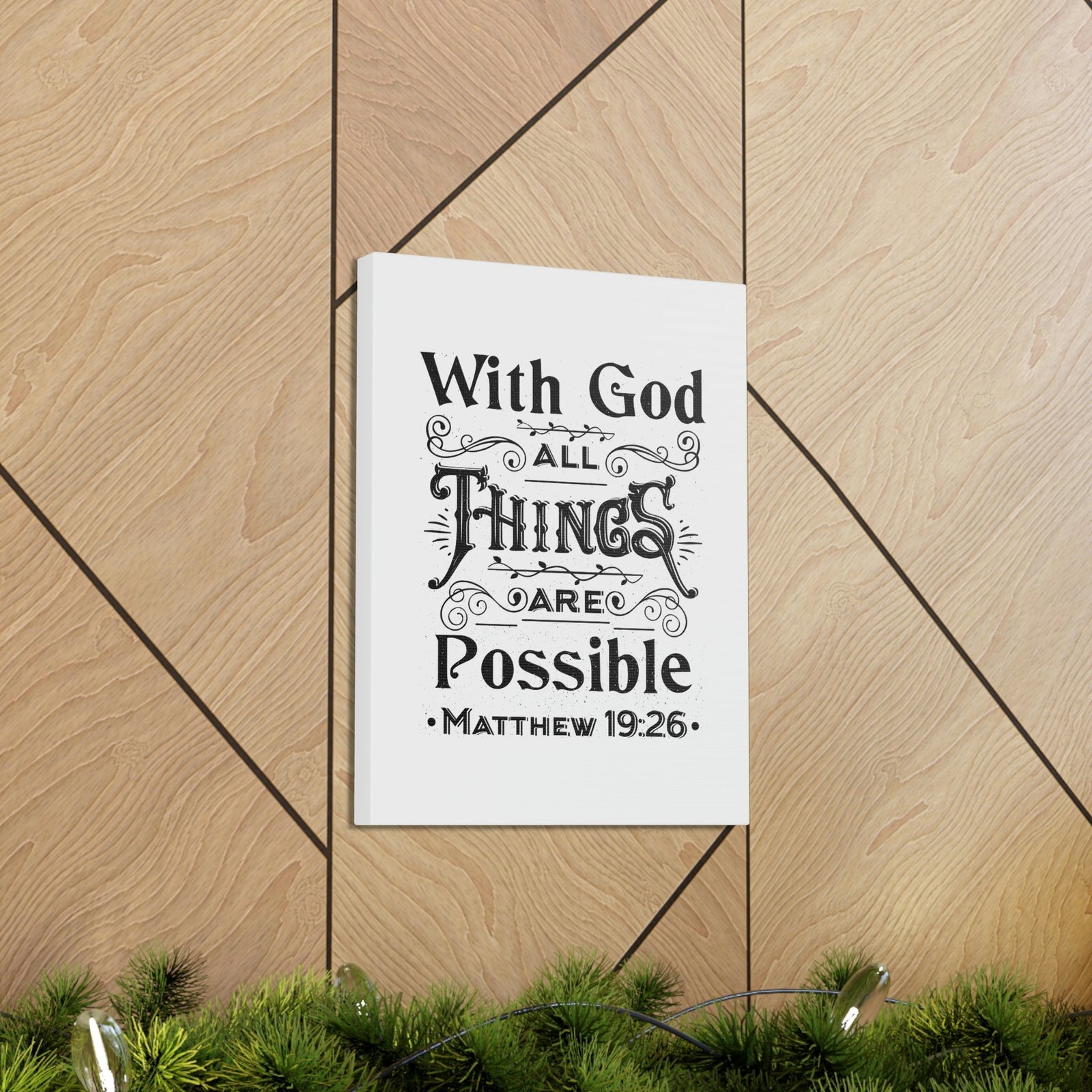 Scripture Walls Possible Matthew 19:26 Christian Wall Art Bible Verse Print Ready to Hang Unframed-Express Your Love Gifts