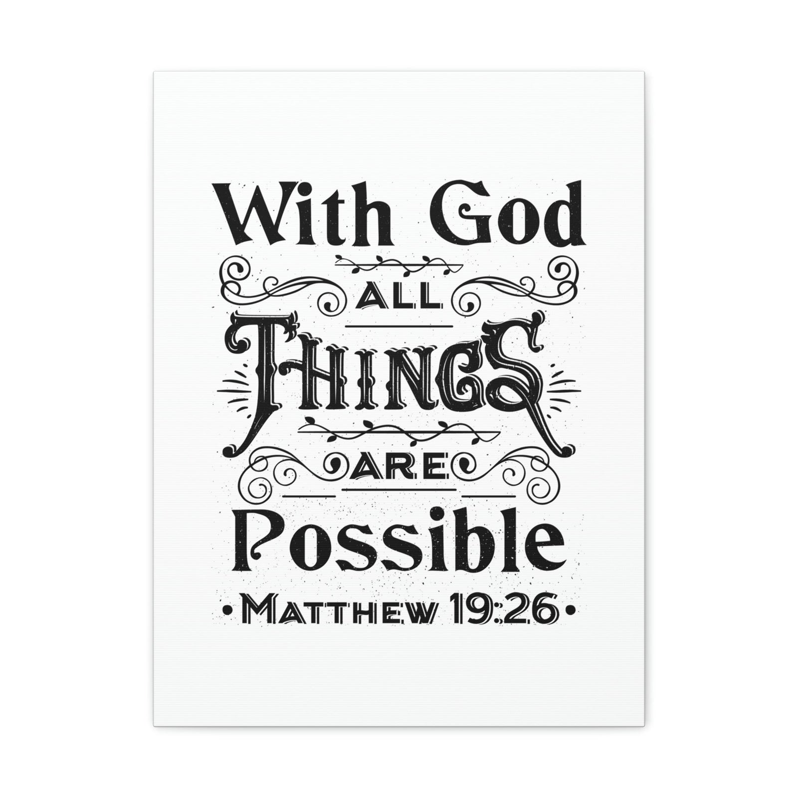 Scripture Walls Possible Matthew 19:26 Christian Wall Art Bible Verse Print Ready to Hang Unframed-Express Your Love Gifts