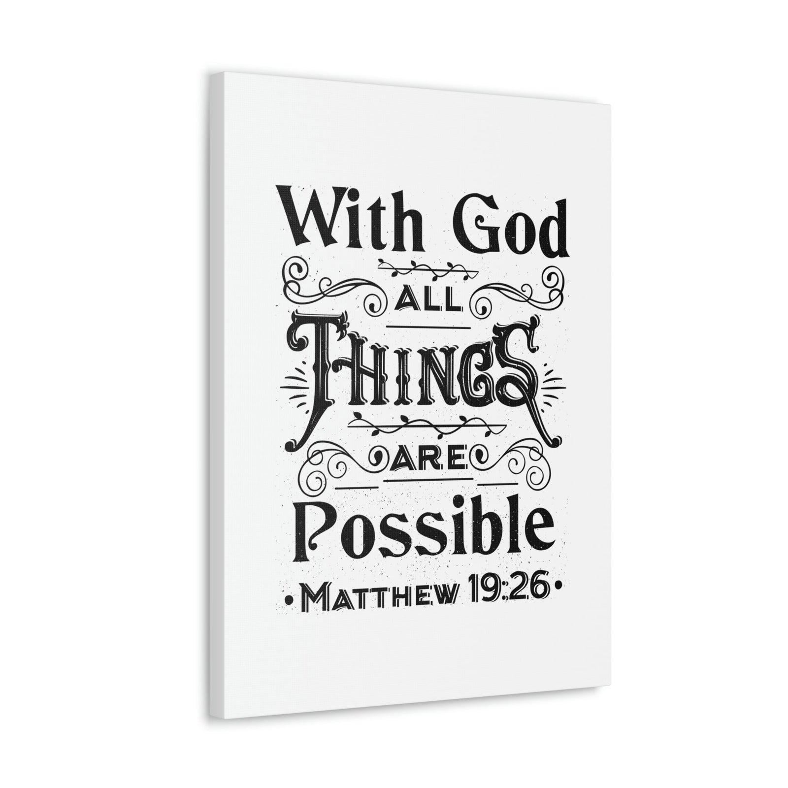 Scripture Walls Possible Matthew 19:26 Christian Wall Art Bible Verse Print Ready to Hang Unframed-Express Your Love Gifts