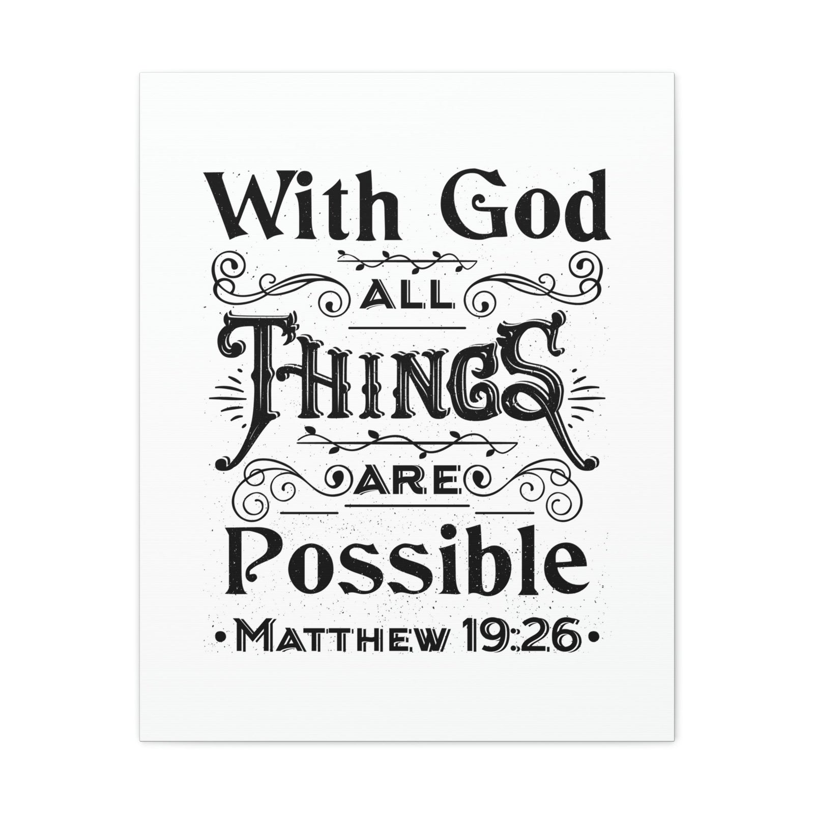 Scripture Walls Possible Matthew 19:26 Christian Wall Art Bible Verse Print Ready to Hang Unframed-Express Your Love Gifts