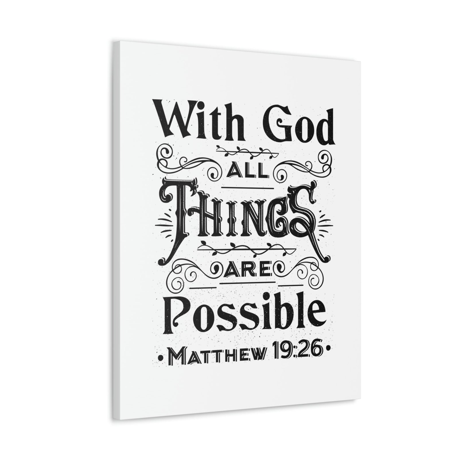 Scripture Walls Possible Matthew 19:26 Christian Wall Art Bible Verse Print Ready to Hang Unframed-Express Your Love Gifts