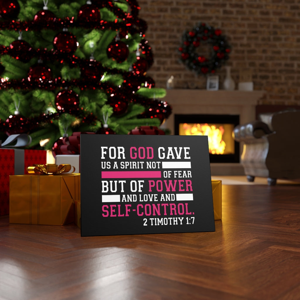 Scripture Walls Power And Love And Self Control 2 Timothy 1:7 Bible Verse Canvas Christian Wall Art Ready to Hang Unframed-Express Your Love Gifts