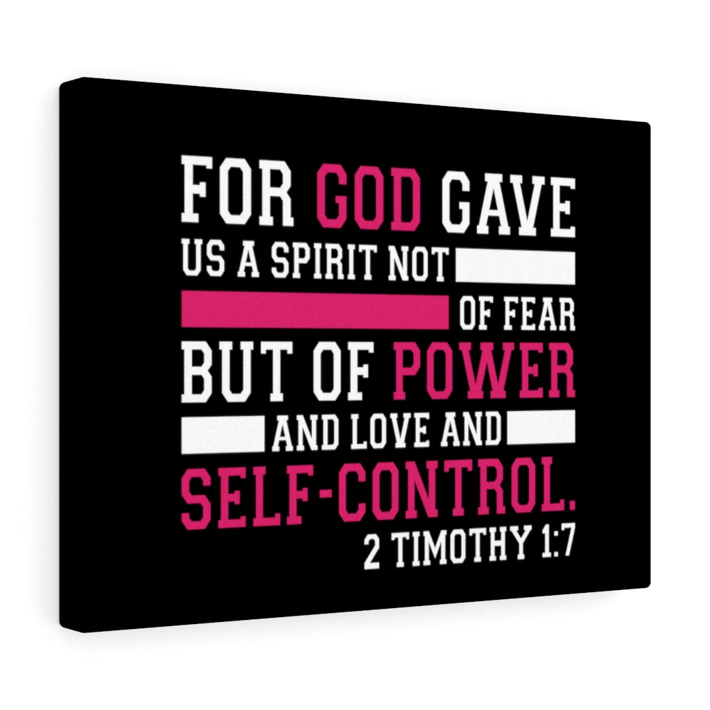 Scripture Walls Power And Love And Self Control 2 Timothy 1:7 Bible Verse Canvas Christian Wall Art Ready to Hang Unframed-Express Your Love Gifts