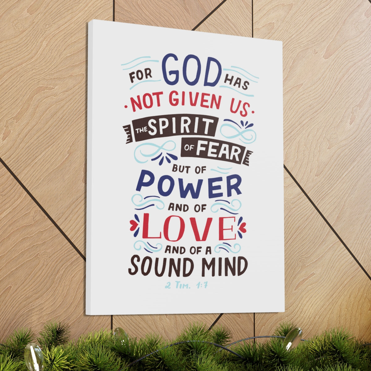 Scripture Walls Power Of Love 2 timothy 1:7 Christian Wall Art Bible Verse Print Ready to Hang Unframed-Express Your Love Gifts
