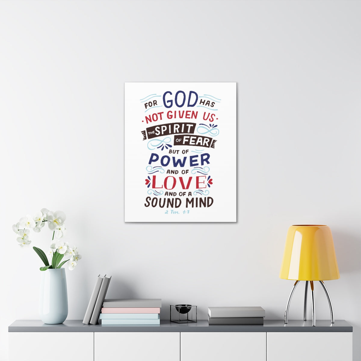 Scripture Walls Power Of Love 2 timothy 1:7 Christian Wall Art Bible Verse Print Ready to Hang Unframed-Express Your Love Gifts