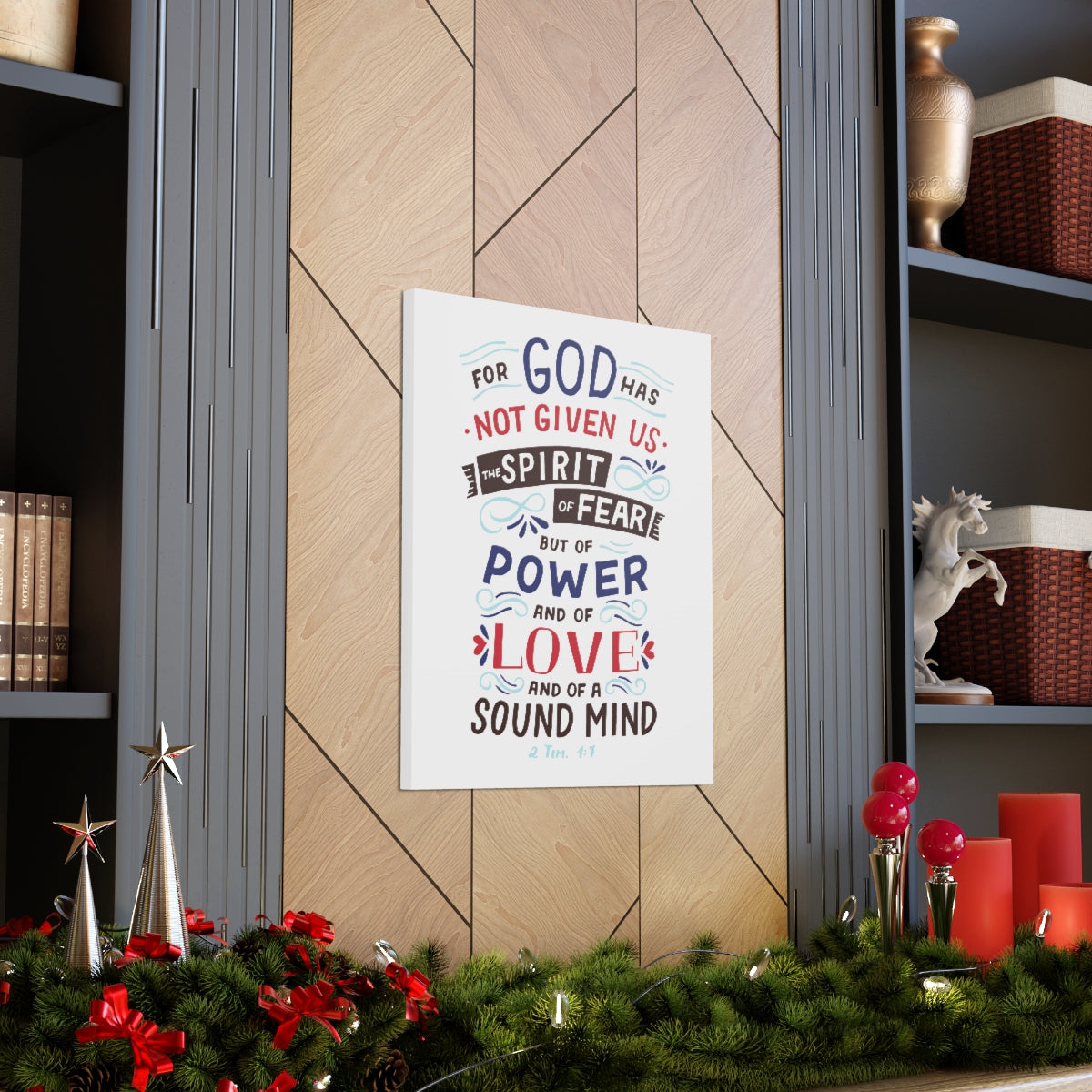 Scripture Walls Power Of Love 2 timothy 1:7 Christian Wall Art Bible Verse Print Ready to Hang Unframed-Express Your Love Gifts