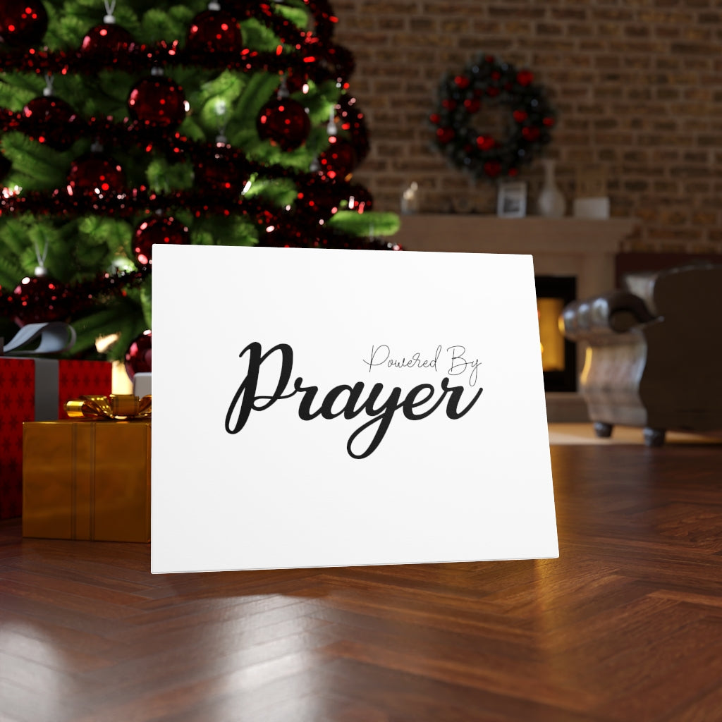 Scripture Walls Powered By Prayer Bible Verse Canvas Christian Wall Art Ready to Hang Unframed-Express Your Love Gifts