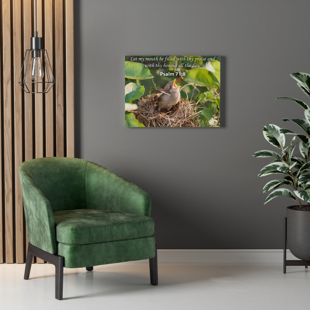 Scripture Walls Praise and Honour Psalm 71:8 Christian Home Decor Bible Art Unframed-Express Your Love Gifts