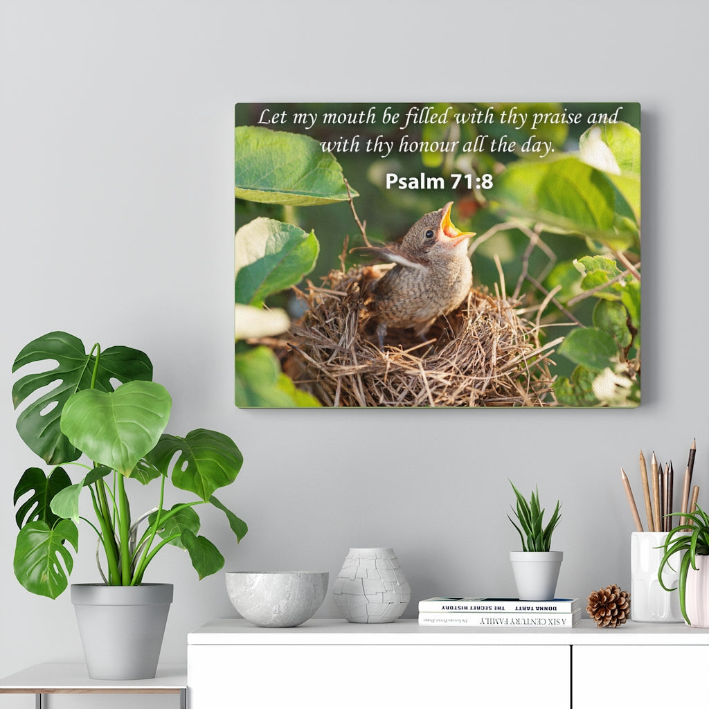 Scripture Walls Praise and Honour Psalm 71:8 Christian Home Decor Bible Art Unframed-Express Your Love Gifts